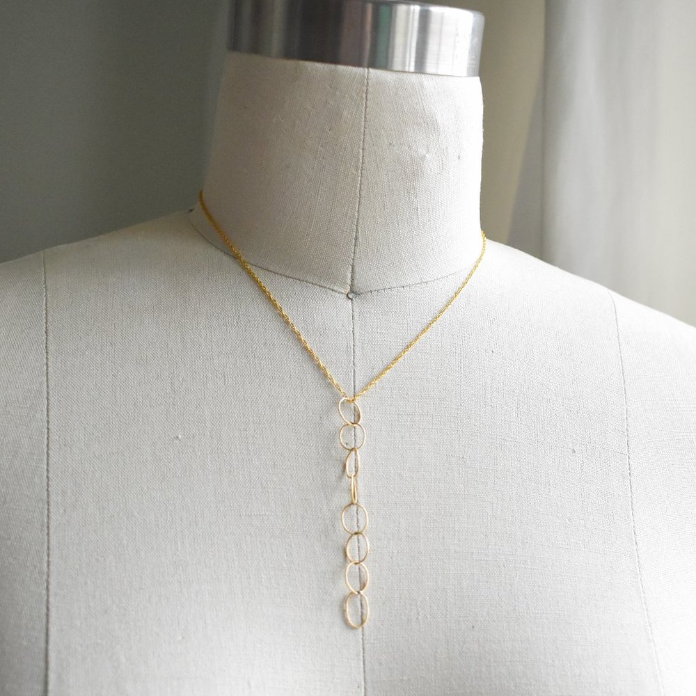 14K Gold Filled Twisted Chain Necklace - Handmade